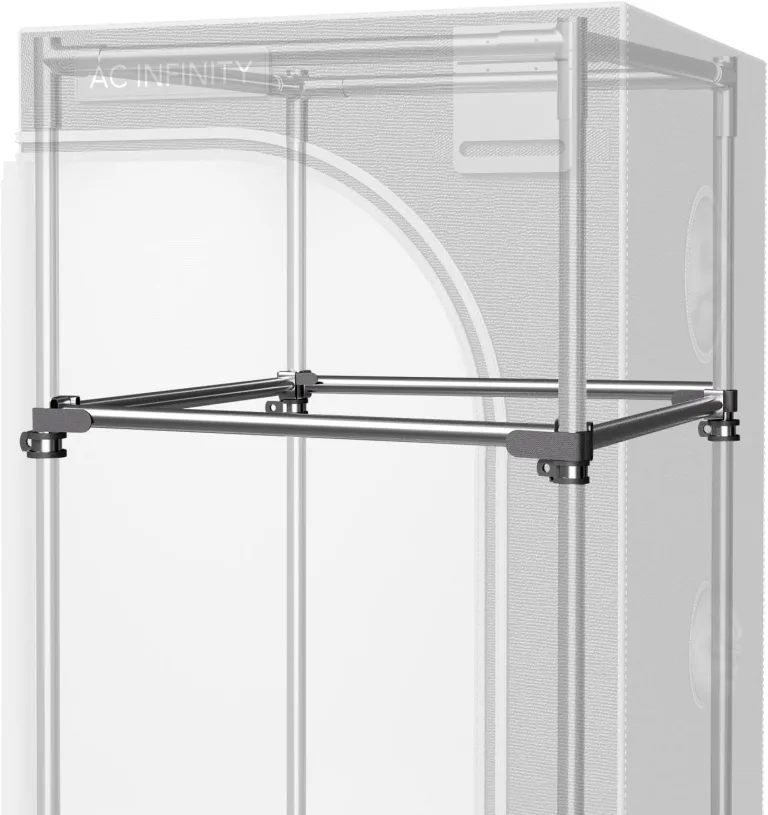 AC Infinity Schwerlast-Grow-Zelt-Montagestangen 60x60 cm, High Airflow CFM Kit Verhindert Einziehen der Wände, Trellis- und Zusatzbeleuchtungs-Montage für alle 60x60 cm Indoor-Grow-Zelte – Bild 1