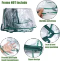 LATERN 4 Stufen Gewächshaus Ersatzabdeckung, 160cm x 70cm x 50cm Durchsichtiges PVC Abdeckung für Kleine Pflanzen mit Aufrollbarer Reißverschlusstür für Pflanzen Frostschutz (Rahmen Nicht enthalten) - Thumbnail 3