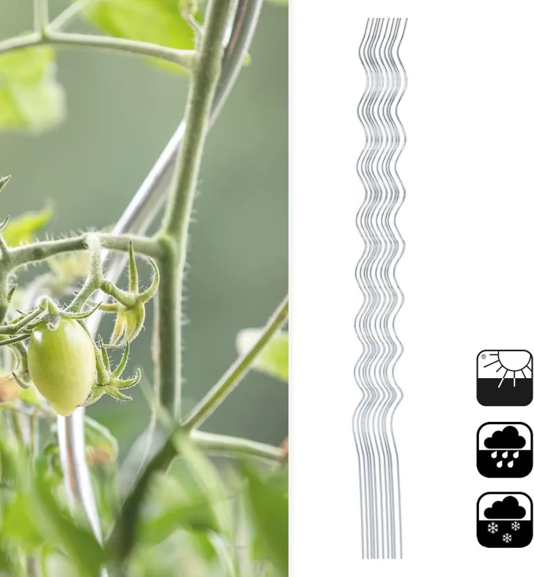 KARAT Tomatenspiralstäbe - 180 cm Länge - 10 Stück - Tomatenstab - Spiralstab - Rankstab - Tomaten Rankhilfe - Pflanzstab aus verzinktem Stahl – Bild 7