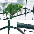 VOUNOT® Gewächshaus Foliengewächshaus, begehbares Gartenhäuschen mit 4 Regalebenen, Tomatenhaus Tomatengewächshaus, Weiß 143x73x195cm - Thumbnail 3