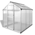 3,46 m² Gewächshaus Verstärktes Aluminium 190x182x195 cm Frostschutz Pflanzen Winterschutz GewäChshaus Klein FrostwäChter GewäChshaus Winterfest GeräTehaus Tomatenhaus Nicht Fundament - Thumbnail 2