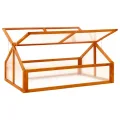 Gewächshaus Braun 114x80x50 cm Tannenholz GewäChshaus Klein Frostschutz Pflanzen Winterschutz FrostwäChter GewäChshaus Winterfest GeräTehaus Tomatenhaus Offene Unterseite Klappdeckel - Thumbnail 2