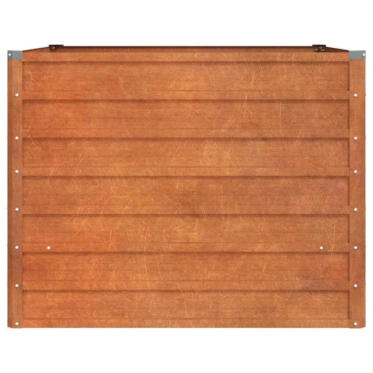 vidaXL Hochbeet, Hochbeet für Garten Balkon Terrasse, Kräuterhochbeet zum Selber Bauen, Gemüsebeet Pflanzkübel aus Metall, Grau Cortenstahl – Bild 4