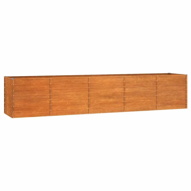 vidaXL Hochbeet, Hochbeet für Garten Balkon Terrasse, Kräuterhochbeet zum Selber Bauen, Gemüsebeet Pflanzkübel aus Metall, Grau Cortenstahl – Bild 8