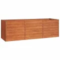 vidaXL Hochbeet, Hochbeet für Garten Balkon Terrasse, Kräuterhochbeet zum Selber Bauen, Gemüsebeet Pflanzkübel aus Metall, Grau Cortenstahl - Thumbnail 10