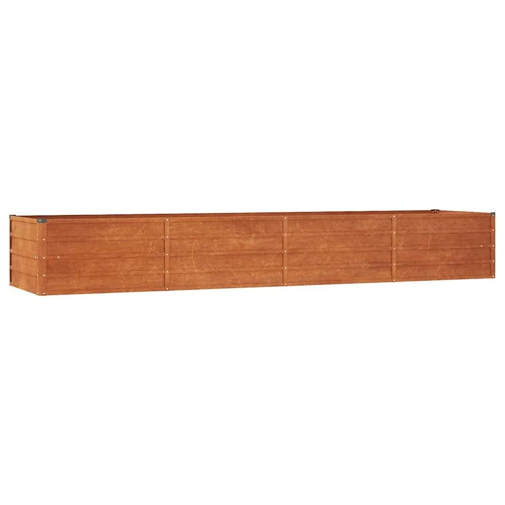 vidaXL Hochbeet, Hochbeet für Garten Balkon Terrasse, Kräuterhochbeet zum Selber Bauen, Gemüsebeet Pflanzkübel aus Metall, Grau Cortenstahl - Bild 1