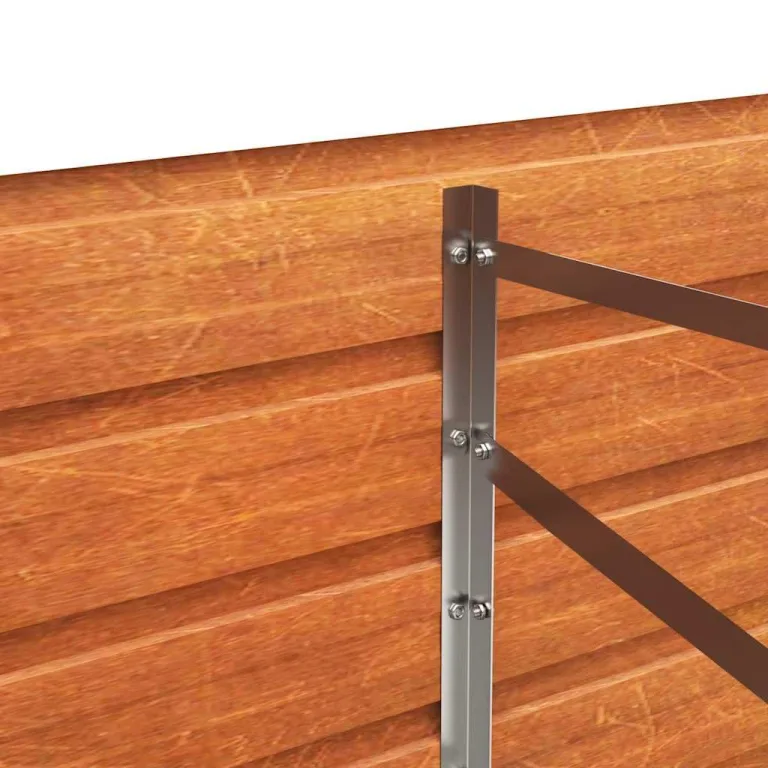 vidaXL Hochbeet, Hochbeet für Garten Balkon Terrasse, Kräuterhochbeet zum Selber Bauen, Gemüsebeet Pflanzkübel aus Metall, Grau Cortenstahl – Bild 8