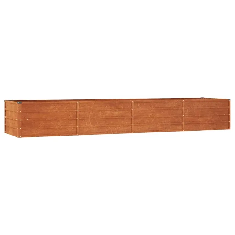 vidaXL Hochbeet, Hochbeet für Garten Balkon Terrasse, Kräuterhochbeet zum Selber Bauen, Gemüsebeet Pflanzkübel aus Metall, Grau Cortenstahl – Bild 1