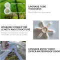 Gewächshaus Gartenkuppel Iglu, 3,6 x 2,2 m, PVC-Kuppelzelt, witterfest, Blasenzelt mit 2 x 10 m Lichterketten, transparente Hülsenabdeckung, Geodätsystem - Thumbnail 6