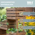 Hochbeet Dundee aus Teak-Holz | Gartenbeet XXL 180x30x120 cm (LxBxH) Blumenkasten | großes Kräuterbeet | Pflanzenbeet für den Balkon-Garten | Naturholz-Blumentreppe mit Folie | Sichtschutz - Thumbnail 5