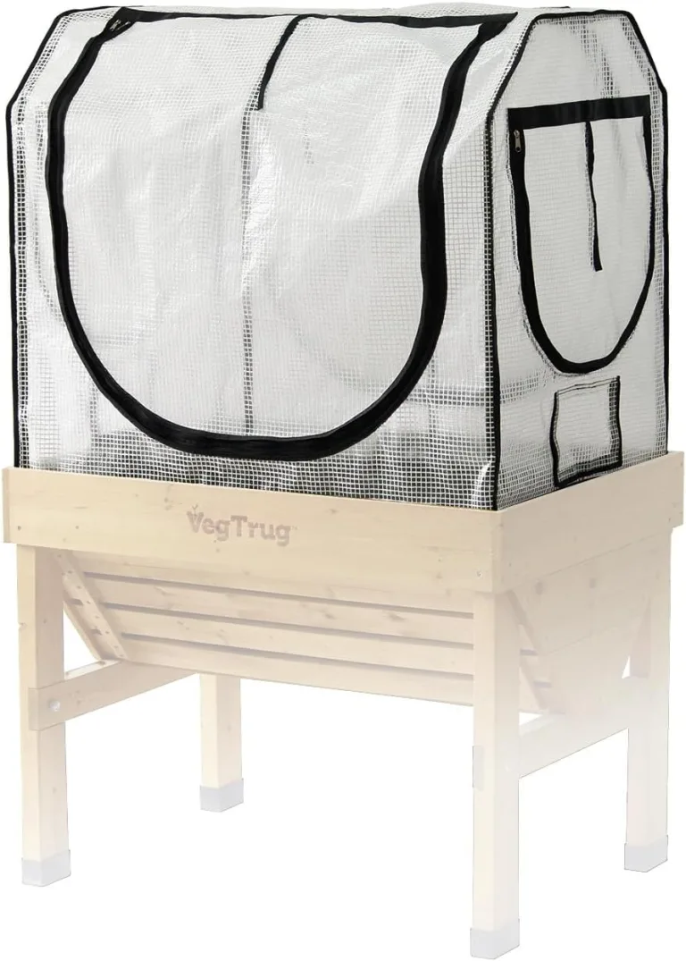 VegTrug® Gewächshausaufsatz Classic - Hochbeet Abdeckung mit Micro-Net-Funktion & PE-Folie - Frühbeet Aufsatz für Pflanzkasten - 99,5x72x90 cm – Bild 5