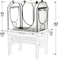 VegTrug® Gewächshausaufsatz Classic - Hochbeet Abdeckung mit Micro-Net-Funktion & PE-Folie - Frühbeet Aufsatz für Pflanzkasten - 99,5x72x90 cm - Thumbnail 6