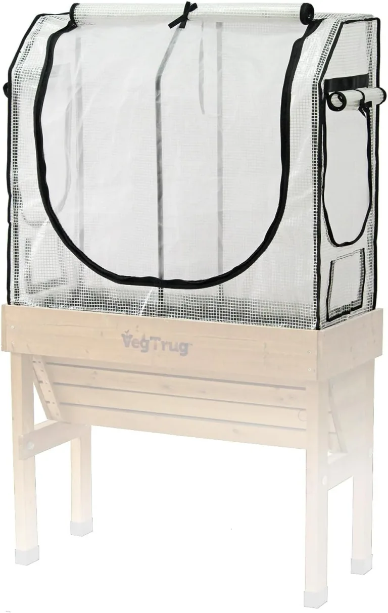 VegTrug® Gewächshausaufsatz Wall Hugger - Hochbeet Abdeckung mit Micro-Net-Funktion & PE-Folie - Frühbeet Aufsatz für Pflanzkasten - 99,5x41,5x90 cm – Bild 7