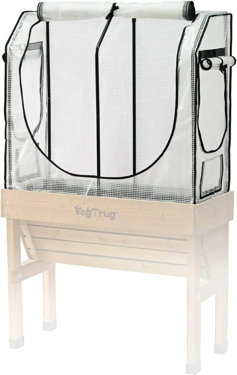 VegTrug® Gewächshausaufsatz Wall Hugger - Hochbeet Abdeckung mit Micro-Net-Funktion & PE-Folie - Frühbeet Aufsatz für Pflanzkasten - 99,5x41,5x90 cm – Bild 2