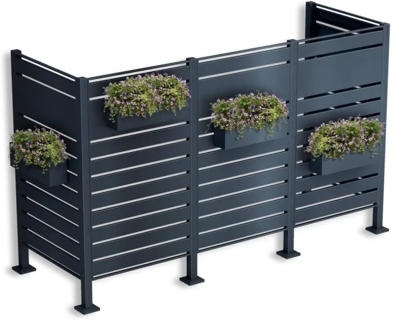 Metzler Blumenkasten | Pflanzkasten zum aufhängen | Zubehör für Mülltonnenzaun | RAL7016 Anthrazit – Bild 4