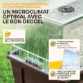 Ondis24 Garten Hochbeet Blumenkübel Victoria für Balkon, Pflanzkasten mit Gewächshaus, Volumen 50 L, Wasserspeicher, Tröpfchenbewässerung, abnehmbare Füße, Outdoor geeignet (Braun) - Thumbnail 4