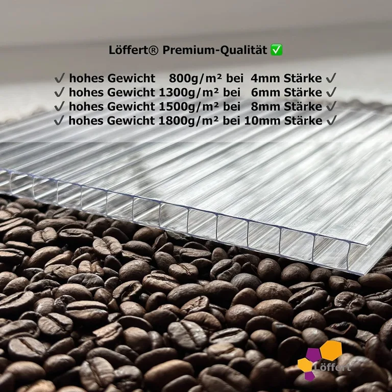 Löffert® Sonderposten | Ersatzplatten für Gewächshaus | Polycarbonat | Stegplatten | 4mm - 6mm - 8mm - 10mm | Standardgrößen & Zuschnitt auf Maß (10mm | 1 Stück | 750x700mm | Wunschmaß eintippen) – Bild 6