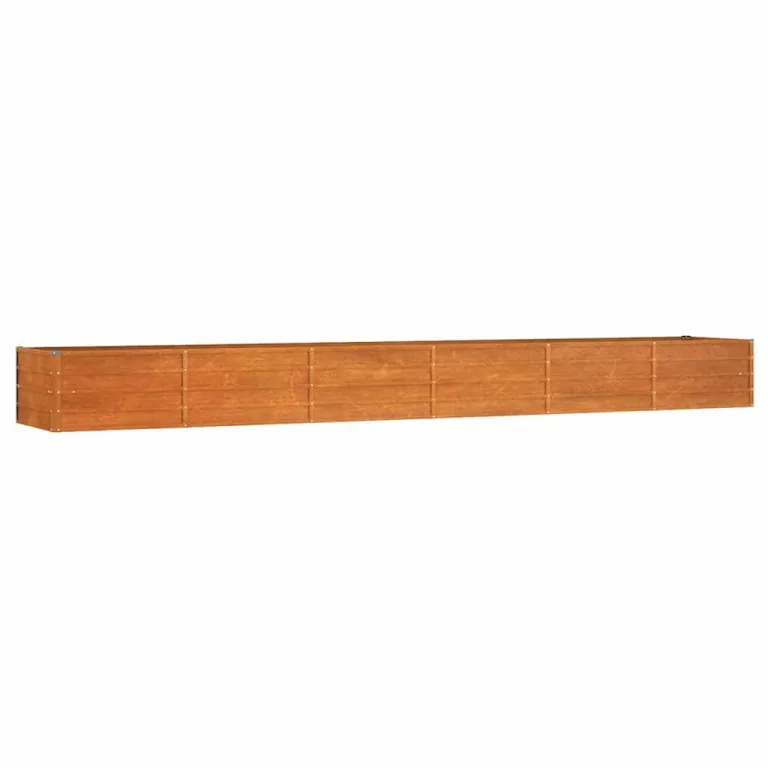 vidaXL Hochbeet, Hochbeet für Garten Balkon Terrasse, Kräuterhochbeet zum Selber Bauen, Gemüsebeet Pflanzkübel aus Metall, Grau Cortenstahl – Bild 1