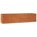 vidaXL Hochbeet, Hochbeet für Garten Balkon Terrasse, Kräuterhochbeet zum Selber Bauen, Gemüsebeet Pflanzkübel aus Metall, Grau Cortenstahl - Thumbnail 3