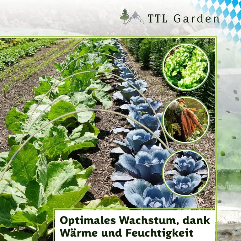 TTL Garden Folientunnel Set Flex XL 32 mit PE Folie 10 x 2,5 m - 10 x Fiberglas Bögen & PE Anzuchtfolie 10x2,5m breit, Rund Bogen Abdeckung Frühbeet Hochbeet Gemüsebeet stabil langlebig & rostfrei – Bild 8