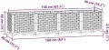 vidaXL Hochbeet, Kräuterbeet Gemüsebeet zum Selber Bauen, Blumenkasten im Rattan-Look, Pflanzkasten für Garten Terrasse Balkon, Polypropylen - Thumbnail 3