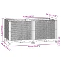 vidaXL Hochbeet, Hochbeet für Garten Balkon Terrasse, Gemüsebeet Pflanzkasten zum Selber Bauen, Blumenbeet Blumenkasten Rattan-Optik, Polypropylen - Thumbnail 2