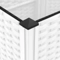 vidaXL Hochbeet, Hochbeet für Garten Balkon Terrasse, Gemüsebeet Pflanzkasten zum Selber Bauen, Blumenbeet Blumenkasten Rattan-Optik, Polypropylen - Thumbnail 4