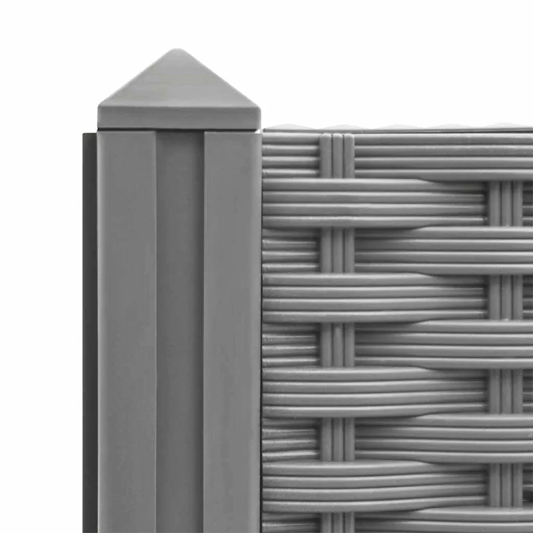 vidaXL Hochbeet, Hochbeet für Garten Balkon Terrasse, Gemüsebeet Pflanzkasten zum Selber Bauen, Blumenbeet Blumenkasten Rattan-Optik, Polypropylen – Bild 4