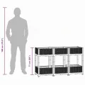 vidaXL Hochbeet, Hochbeet für Garten Balkon Terrasse, Gemüsebeet Pflanzkasten zum Selber Bauen, Blumenbeet Blumenkasten Rattan-Optik, Polypropylen - Thumbnail 3