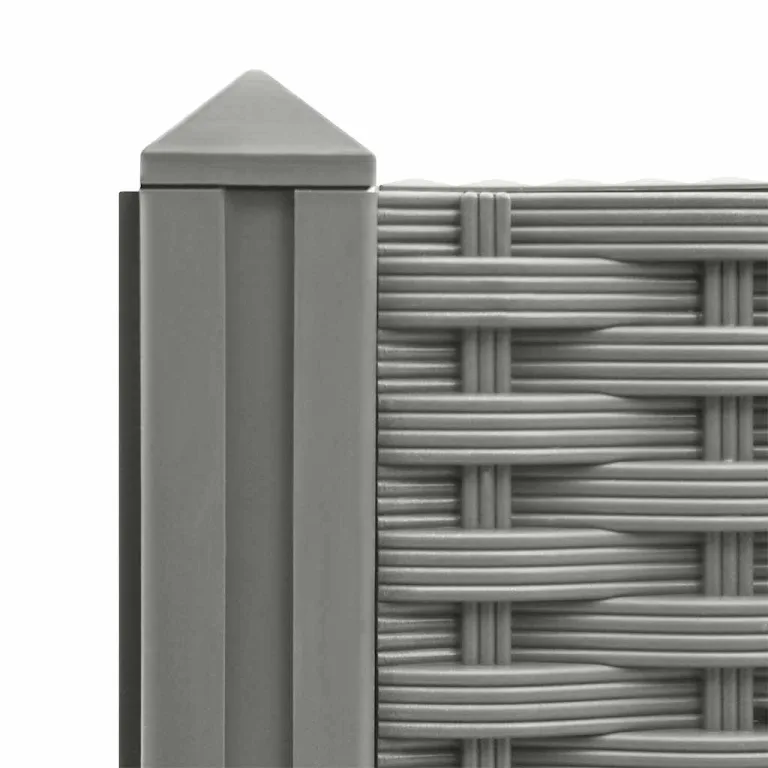 vidaXL Hochbeet, Hochbeet für Garten Balkon Terrasse, Gemüsebeet Pflanzkasten zum Selber Bauen, Blumenbeet Blumenkasten Rattan-Optik, Polypropylen – Bild 3