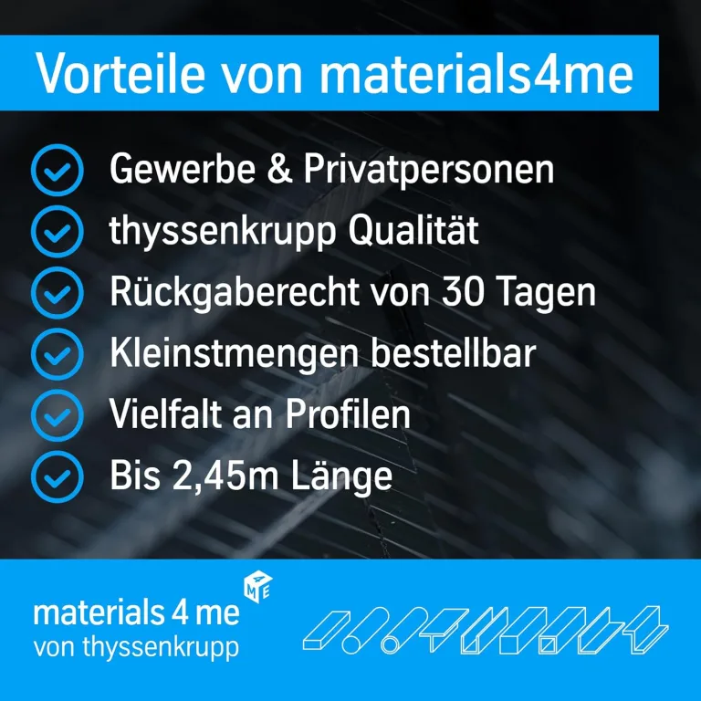 thyssenkrupp T-Profil Aluminium 30 x 30 x 3 mm in 1500 mm Länge | Aluprofil | Alu | T-Metall | EN AW-6060 – Bild 7