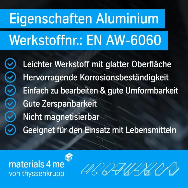 thyssenkrupp T-Profil Aluminium 30 x 30 x 3 mm in 1500 mm Länge | Aluprofil | Alu | T-Metall | EN AW-6060 – Bild 3