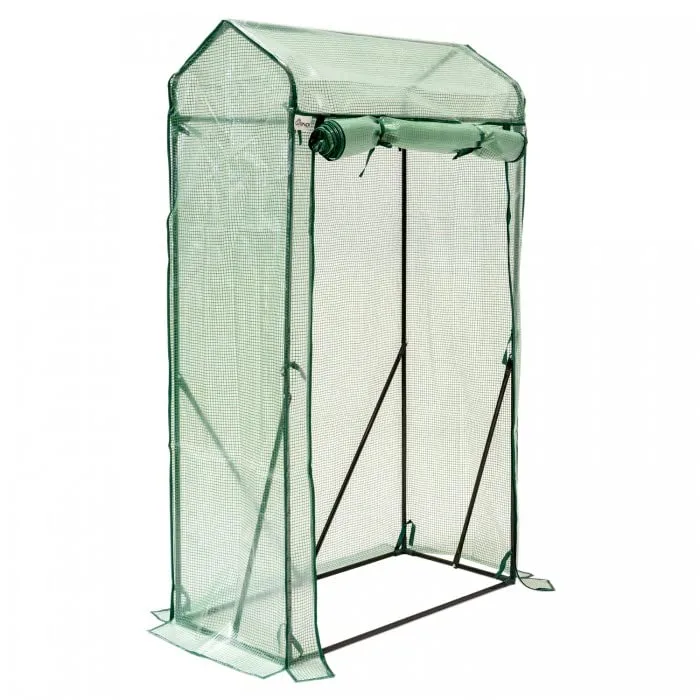 Grindi - Tomaten Gewächshaus, Foliengewächshaus mit PVC Folie und Fernster, Transparent, 100x50x170cm, Gewächshaus Klein, Garten, Balkon,Winterfest Tomatenhaus für Optimales Pflanzenwachstum
