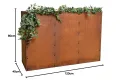 ESTEXO Hochbeet Pflanzkasten Edelrost Blumenkasten Pflanzbeet Blumenbeet Beet Stahl Pflanzkübel Blumenkübel Gartenbeet 120x40x80 cm - Thumbnail 10