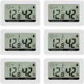 Hygrometer Thermometer Digitales Mini Innen Temperatur Luftfeuchtigkeit Messgerät mit Komfortstufen Indikator und Halterung für Büro Wohnzimmer Gewächshaus 6 Stücke - Thumbnail 1