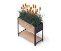 Upyard Holz Hochbeet für Garten, Terrasse und Balkon - Blumenkasten mit Innenvlies und wasserdichter Kunststoffeinlage - Pflanzkasten für Innen- und Außenbereich, 78x52x48, Schwarz - Thumbnail 9