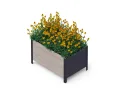 Upyard Holz Hochbeet für Garten, Terrasse und Balkon - Blumenkasten mit Innenvlies und wasserdichter Kunststoffeinlage - Pflanzkasten für Innen- und Außenbereich, 78x52x48, Schwarz - Thumbnail 10