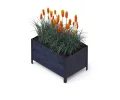 Upyard Holz Hochbeet für Garten, Terrasse und Balkon - Blumenkasten mit Innenvlies und wasserdichter Kunststoffeinlage - Pflanzkasten für Innen- und Außenbereich, 78x52x48, Schwarz - Thumbnail 1