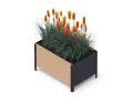 Upyard Holz Hochbeet für Garten, Terrasse und Balkon - Blumenkasten mit Innenvlies und wasserdichter Kunststoffeinlage - Pflanzkasten für Innen- und Außenbereich, 78x52x48, Braun - Thumbnail 1