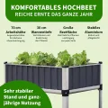 TTL Garden „Superior“ Alu Hochbeet mit Frühbeet Aufsatz - 128x114x60cm großes hochwertiges Aluminium Hochbeet mit Gewächshaus Abdeckung mehrteilige Türen & Dach aus durchsichtigem Polycarbonat - Thumbnail 4