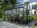 Outgarden Gewächshaus Royal | Hohlkammerplatte 4 mm | 4,4 m² | Aluminium eloxiert | B x T x H: 182 x 243 x 188,3 cm | Mit Dachfenster und Flügeltür | Inkl. Fundament - Thumbnail 9