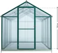 Outgarden Gewächshaus Royal | Hohlkammerplatte 4 mm | 4,4 m² | Aluminium eloxiert | B x T x H: 182 x 243 x 188,3 cm | Mit Dachfenster und Flügeltür | Inkl. Fundament - Thumbnail 3