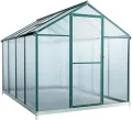 Outgarden Gewächshaus Royal | Hohlkammerplatte 4 mm | 4,4 m² | Aluminium eloxiert | B x T x H: 182 x 243 x 188,3 cm | Mit Dachfenster und Flügeltür | Inkl. Fundament - Thumbnail 4