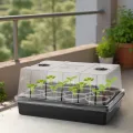 Zimmergewächshaus Anzuchtkasten, 4 Stück anzucht gewächshaus Set mit erhöhten Deckel, Setzling Starter Tabletts Treibhaus Anzuchtschale mit Deckel für Pflanze, Schwarz - Thumbnail 6