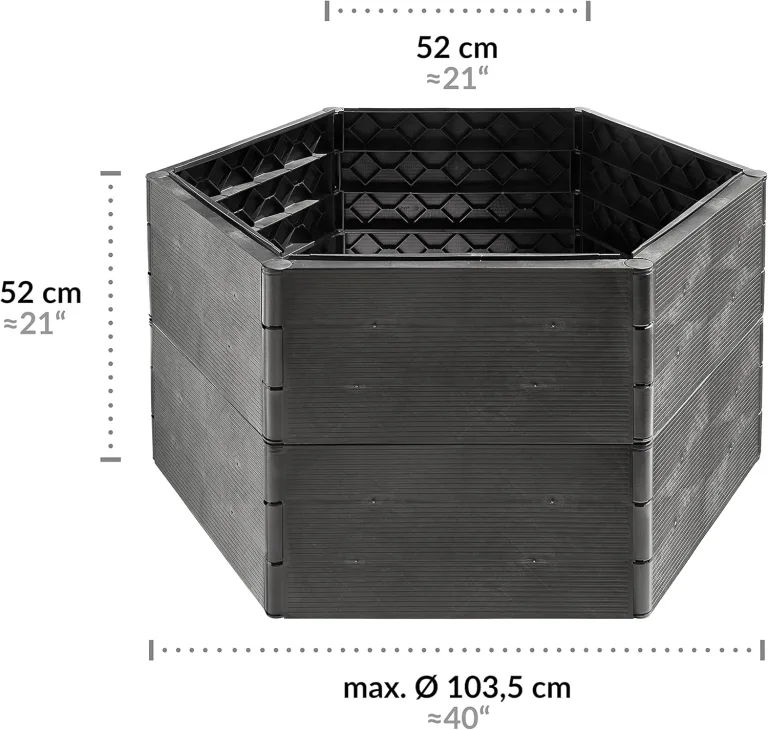 Grizzly Hochbeet System 2 Set, für Garten und Balkon, Blumenkasten, Gemüsebeet, witterungsbeständig – Bild 6