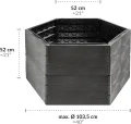 Grizzly Hochbeet System 2 Set, für Garten und Balkon, Blumenkasten, Gemüsebeet, witterungsbeständig - Thumbnail 6