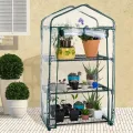 Aewächshaus Abdeckung, Ohne Regal, Aufrollbare Tür Treibhaus Anzuchthaus Gartenhaus, Frühbeet Tomatenhaus Gemüse Gewächshaus, PVC Abdeckung Transparent für Garten Balkon, Foliengewächshaus Gewächshaus - Thumbnail 5