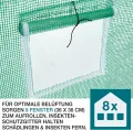 TOM Gewächshaus, Foliengewächshaus Folientunnel 175g/m² extra stabil & langlebig – 4 Größen: 2x3m 3x4m 3x6m Gewächshaus mit Erdanker – 2 Türen – Fenster mit Insektenschutz – für Tomaten & Co. - Thumbnail 4