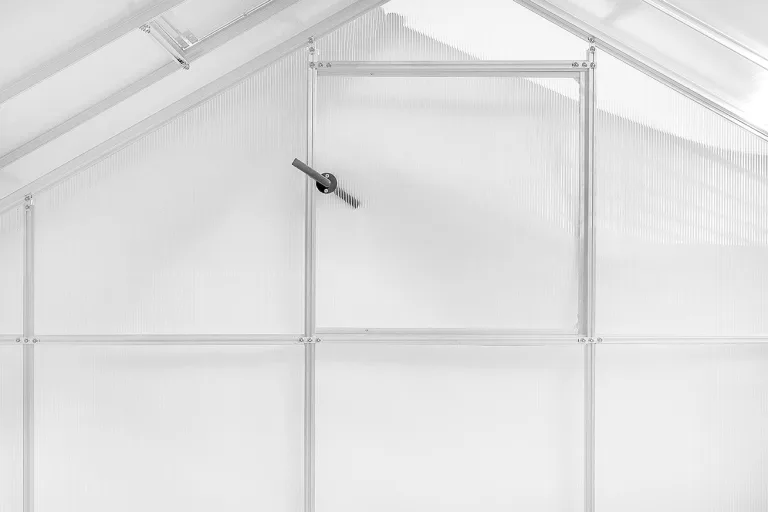 Aluminium Gewächshaus Glas 150x290 cm - Gewächshäuser - Treibhaus Gewächshaus mit Fundament - Glashaus Tomaten - Gewaechshaus 4,35m2 - Greenhouse Outdoor - 6 mm Platten – Bild 5