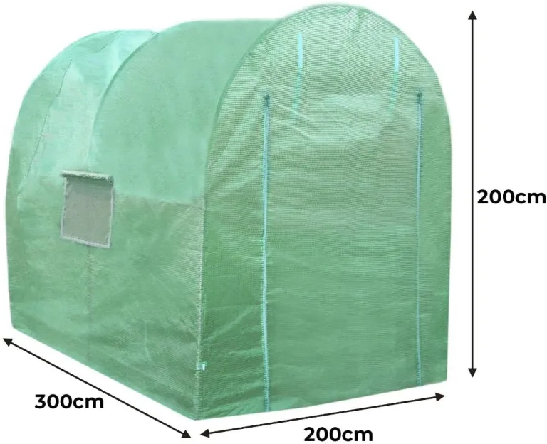 MonsterShop Polytunnel mit Folie Gewächshaus Treibhaus Tomatenhaus Pflanzenhaus Folientunnel 25mm 4m x 2m – Bild 4